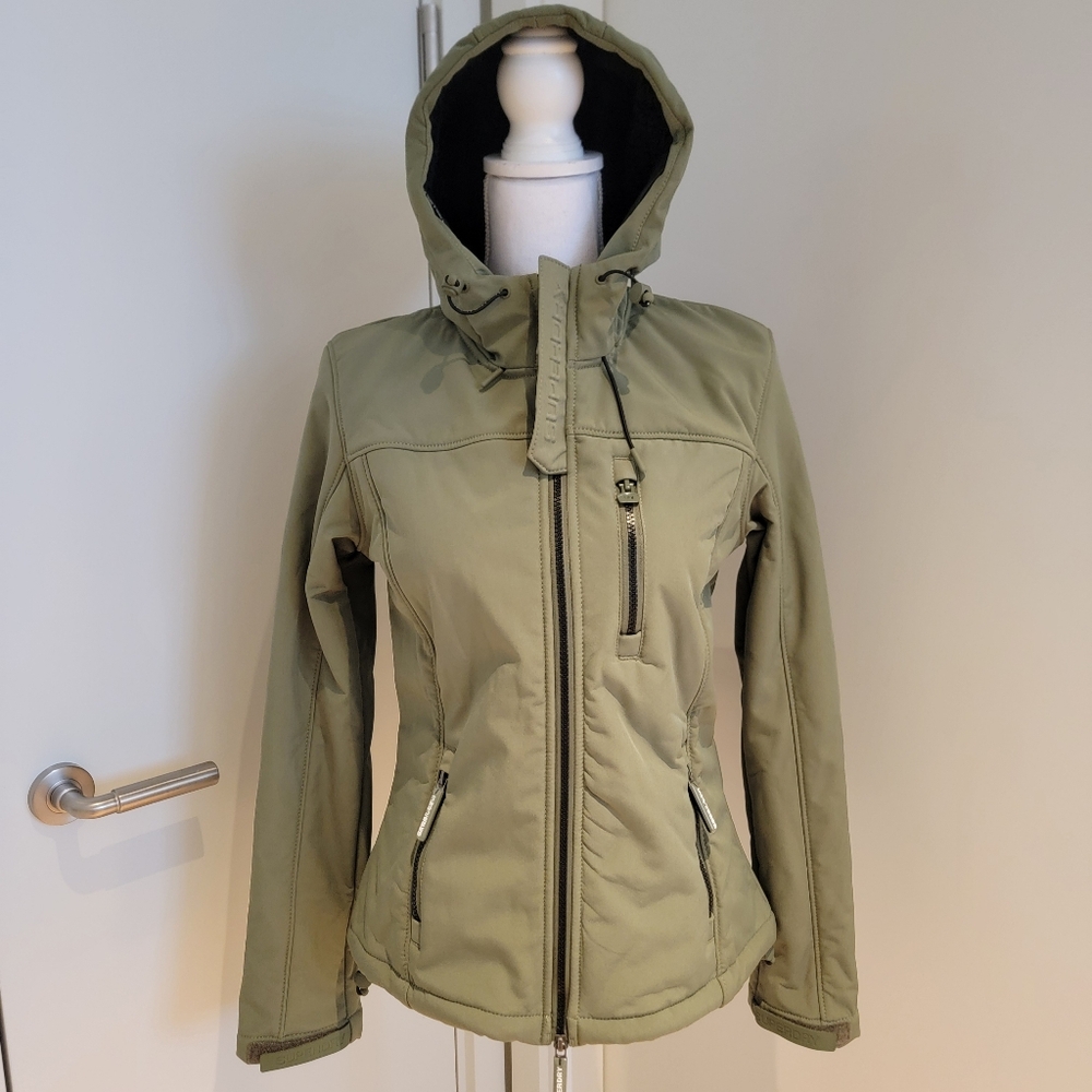 🖤 SUPERDRY WILD KHAKI WINTER HOODED WINDTREKKER